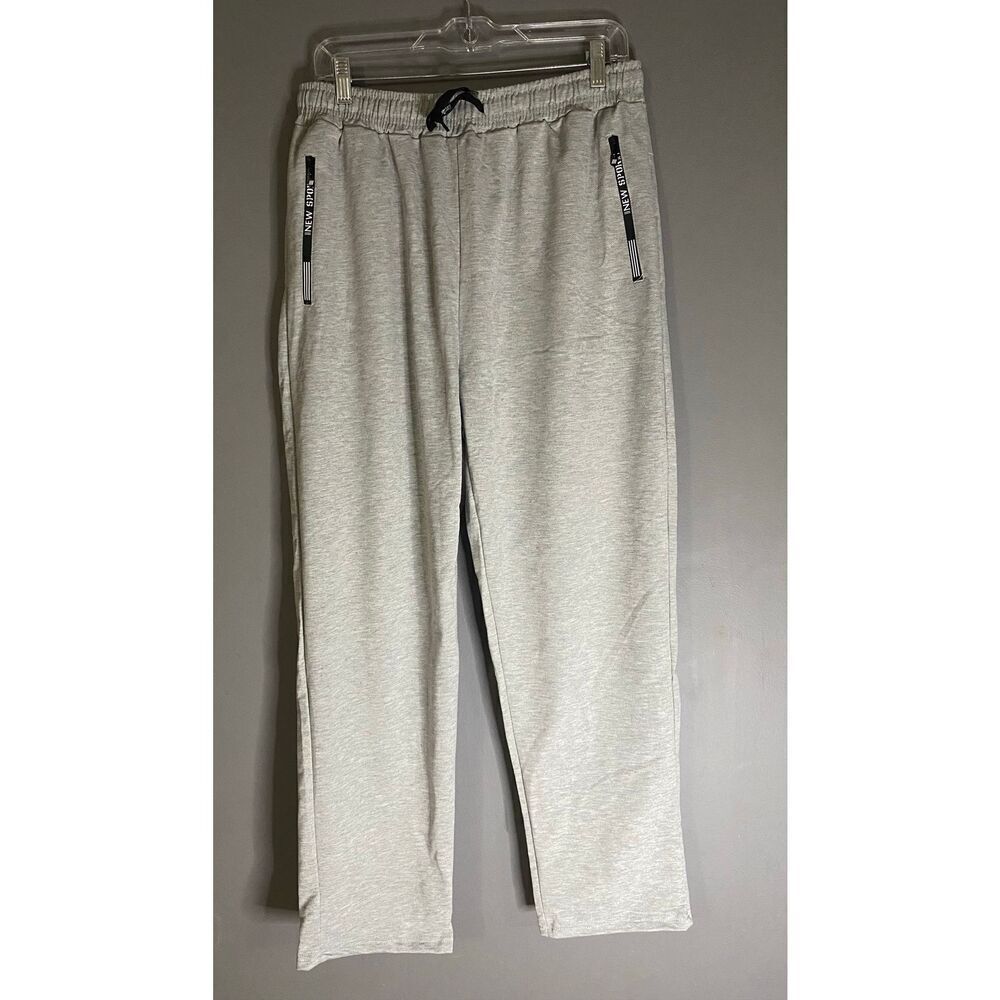 New Sport Grey Quick Dry Athletic Sweat Pants Zipper Pockets Size M NWOT
